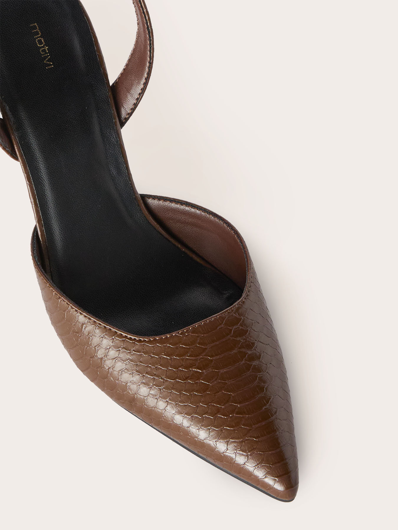Python-effect slingback pumps image number 3