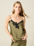 Top in raso con pizzo image number 0