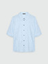 Camicia in lino stretch con borchie image number 4