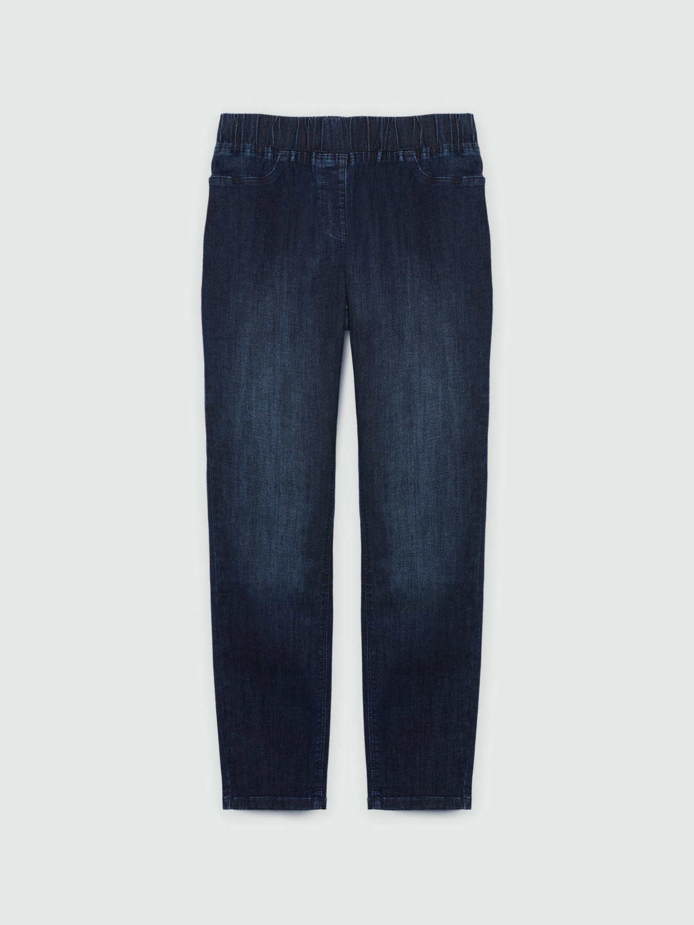 Dark blue washed jeggings image number 4