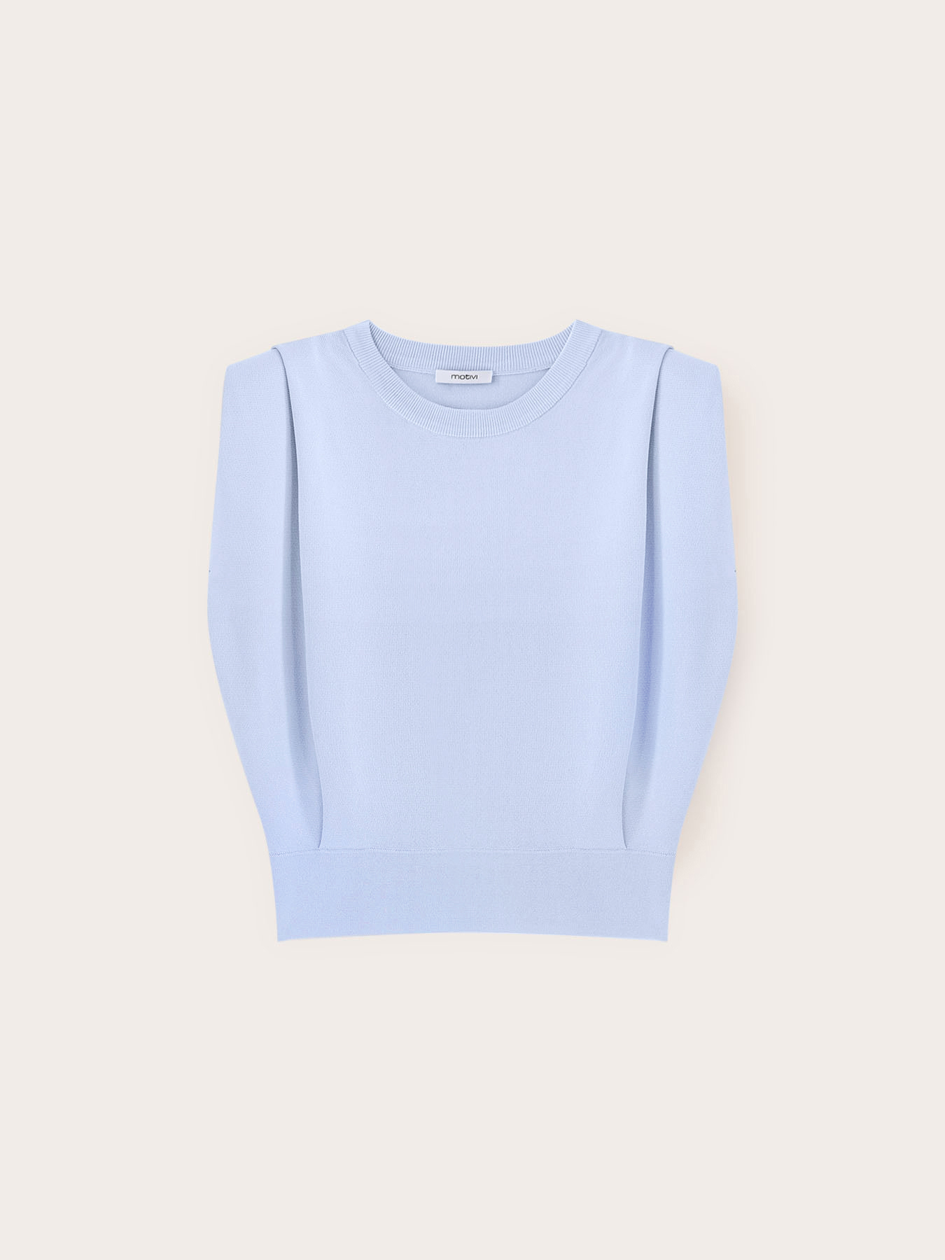 Cropped knit top with straps image number 4