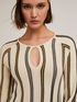 Vestito a righe in maglia lurex effetto plissé image number 3