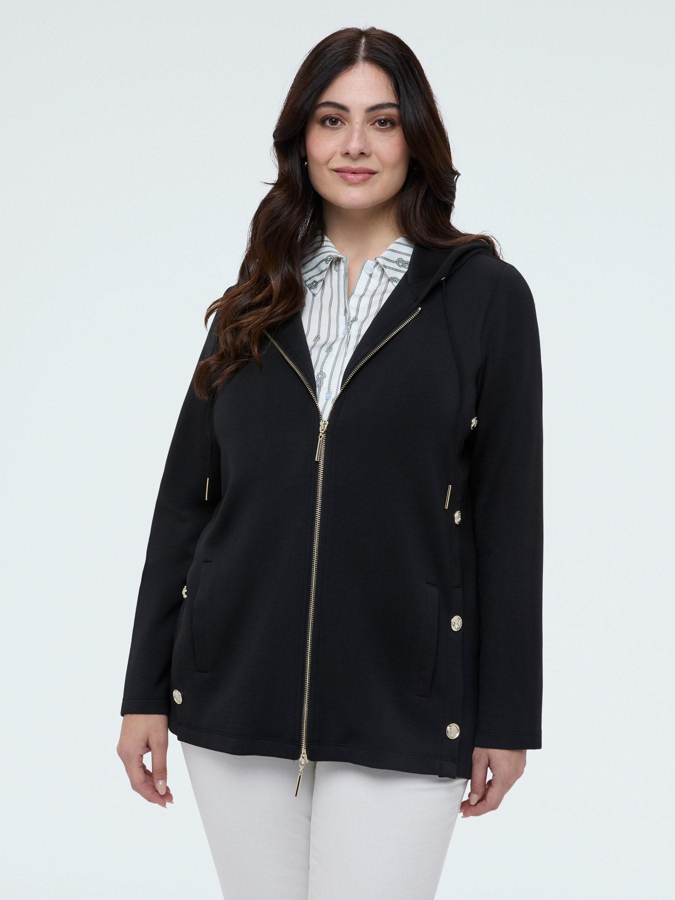 Felpa con zip e cappuccio image number 2