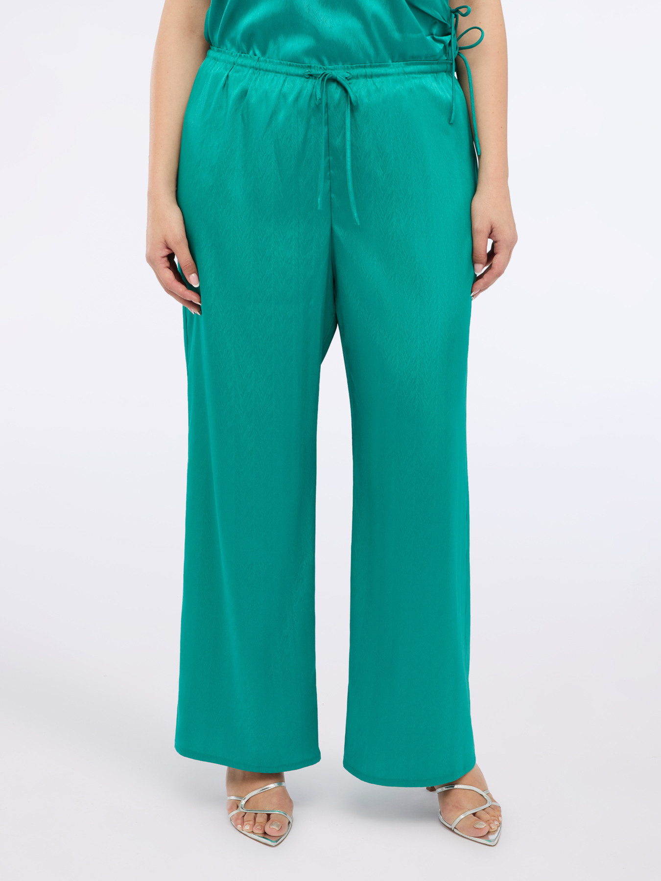 Palazzo pants in satin image number 2