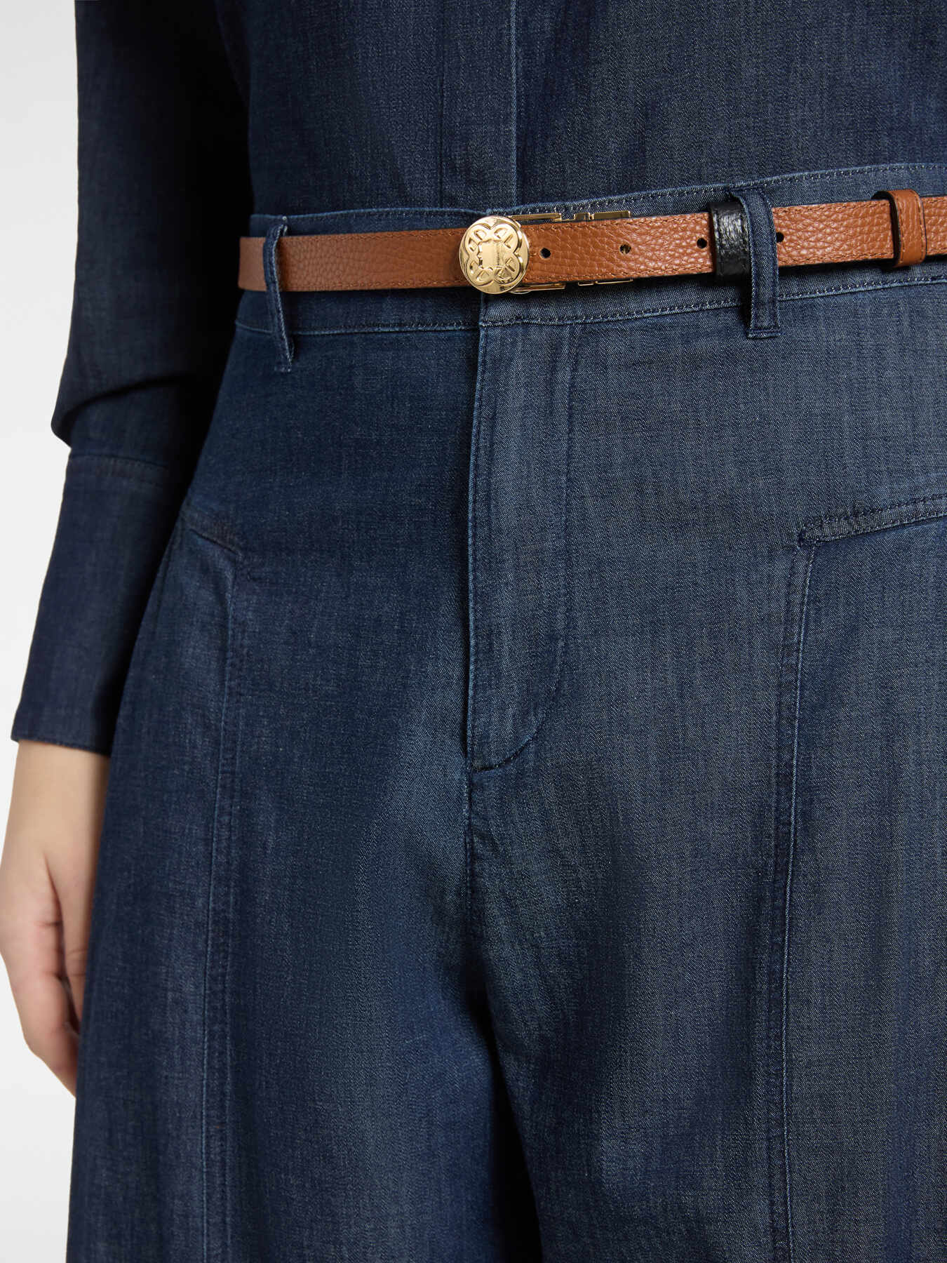 Cintura Monogram  reversibile in pelle image number 4