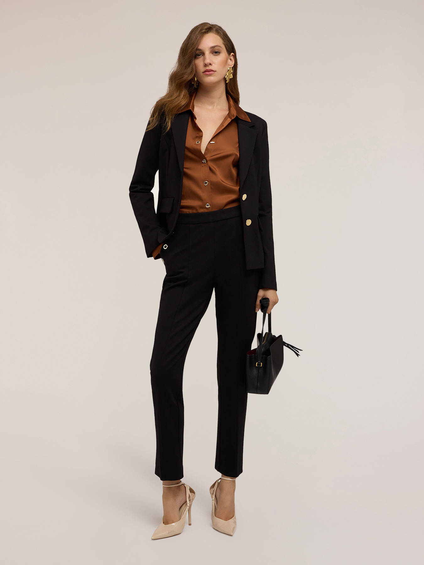 Blazer sin forro en punto milano image number 2