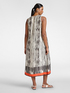 Abito linea ad A raso stampato image number 1