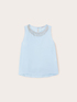 Flowing top with crystal stone fringes image number 4