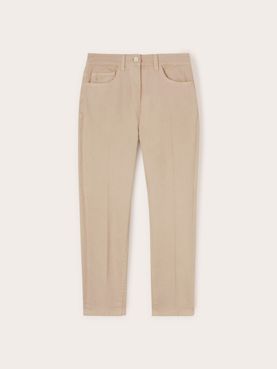 Pantaloni carrot in drill Rianne