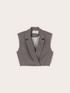 Short vest with lapels image number 4