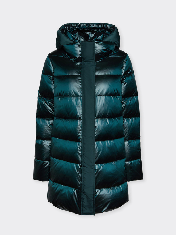 Down jacket with hood