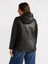 Coated fabric jacket with hood image number 1