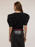 T-shirt with puffed sleeves and stones image number 1