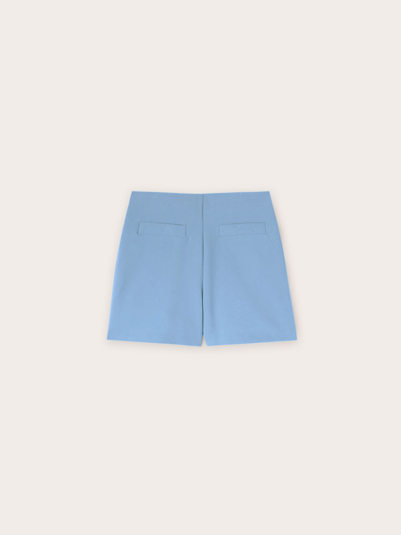 Shorts a vita alta in tessuto crêpe