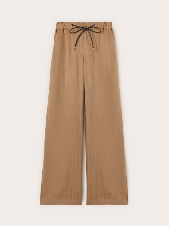 Wide-leg trousers in lyocell blend