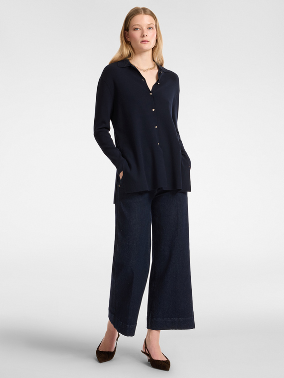 Cropped tailored jeans
