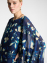 Elegant printed dress with cape image number 3