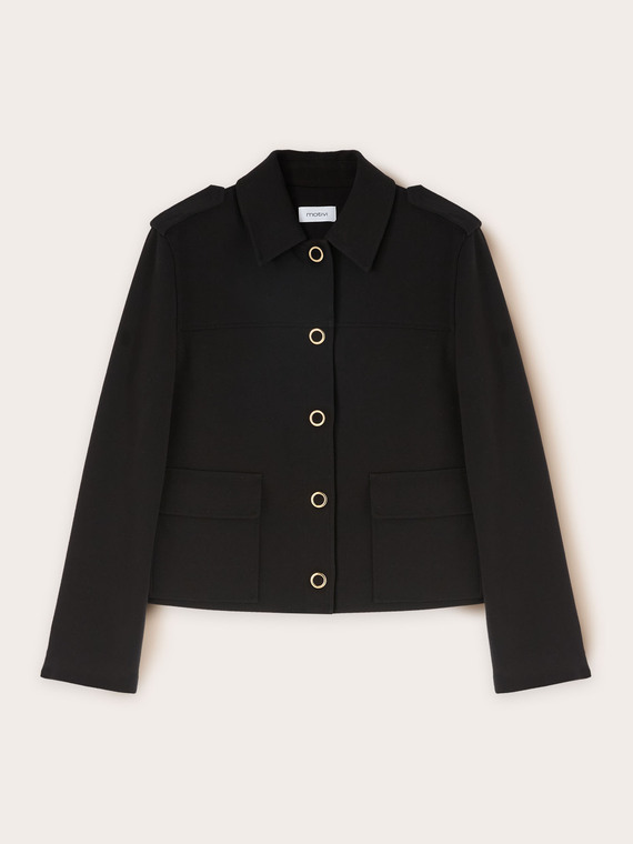 Veste en mélange de viscose avec pattes d'épaule
