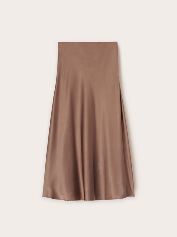 Langer Rock aus Satin