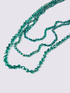 Collier long à trois rangs avec cristaux image number 1