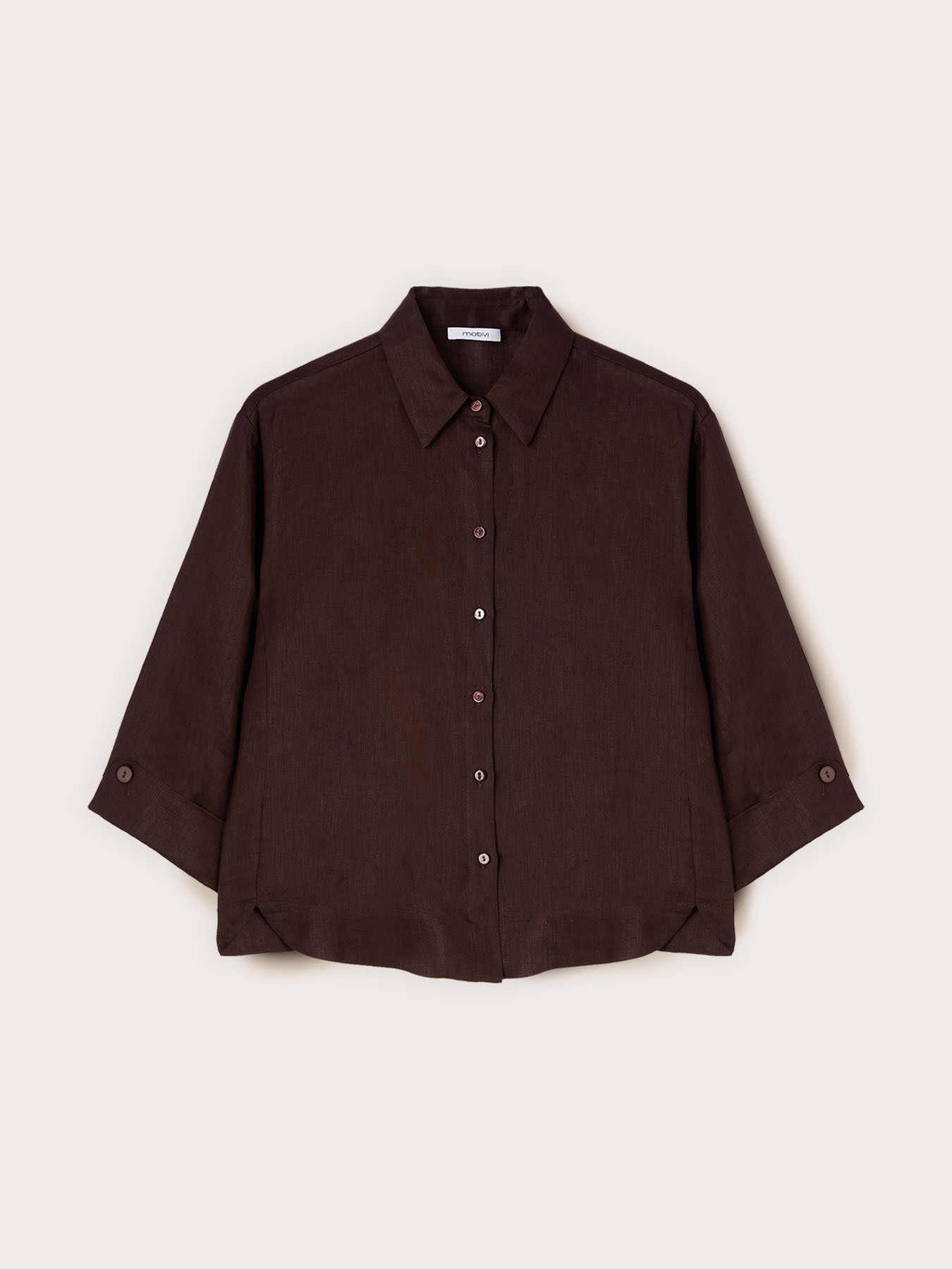 Boxy linen shirt image number 4