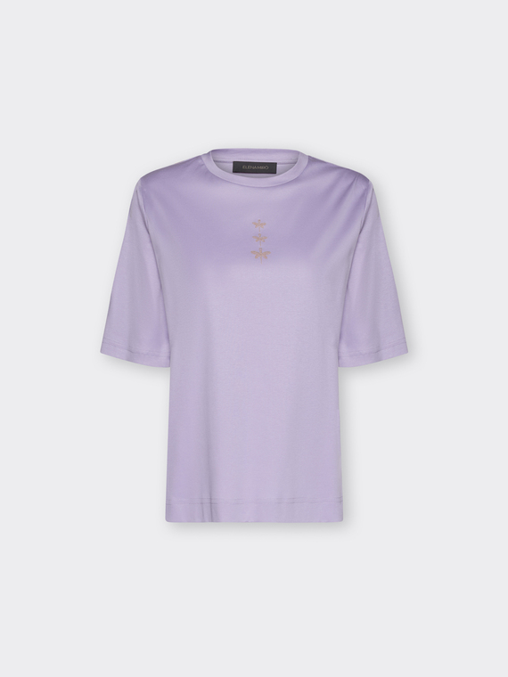 T-shirt in cotone con libellule