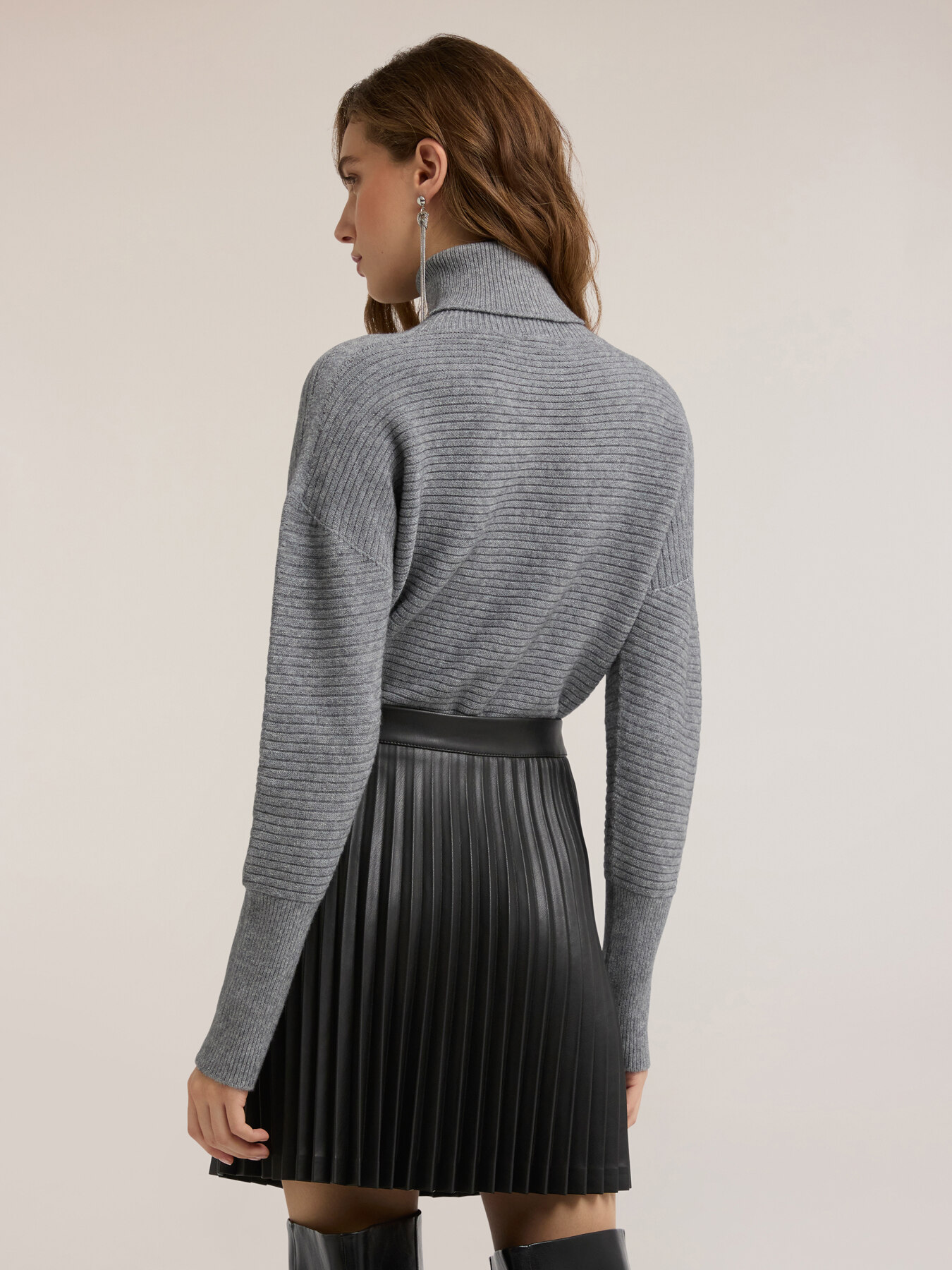 Turtleneck sweater in viscose blend image number 1