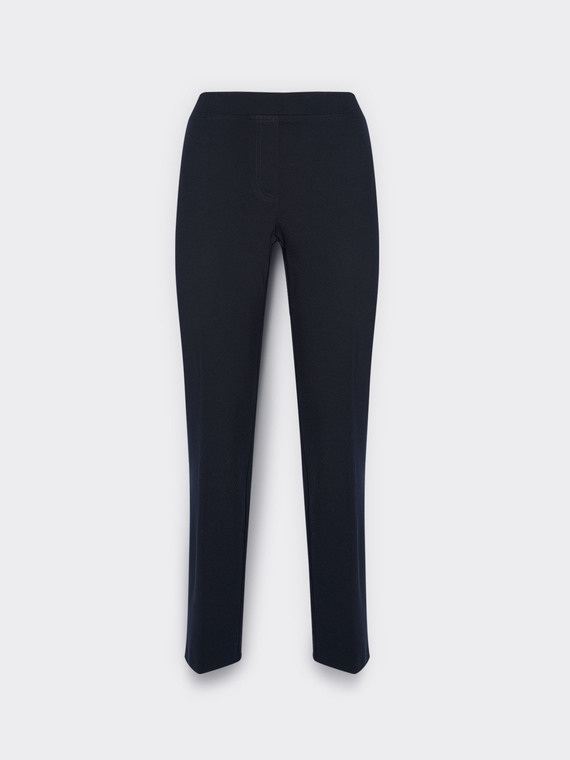 Milano knit fabric slim-fit trousers