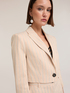 Blazer spencer din amestec de in cu dungi image number 3
