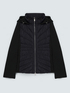 Bi-material chevron quilted puffer jacket image number 4