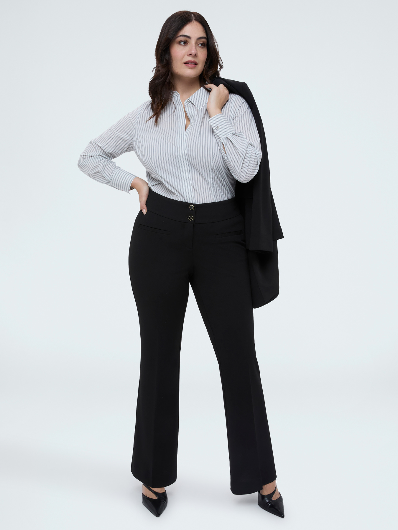 Gestreiftes Baumwollhemd image number 3