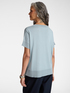 Short-sleeved viscose blend top image number 1