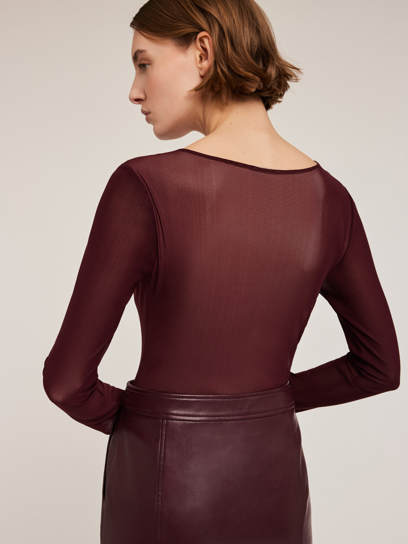 Langärmeliges T-Shirt aus Tüll image number 1