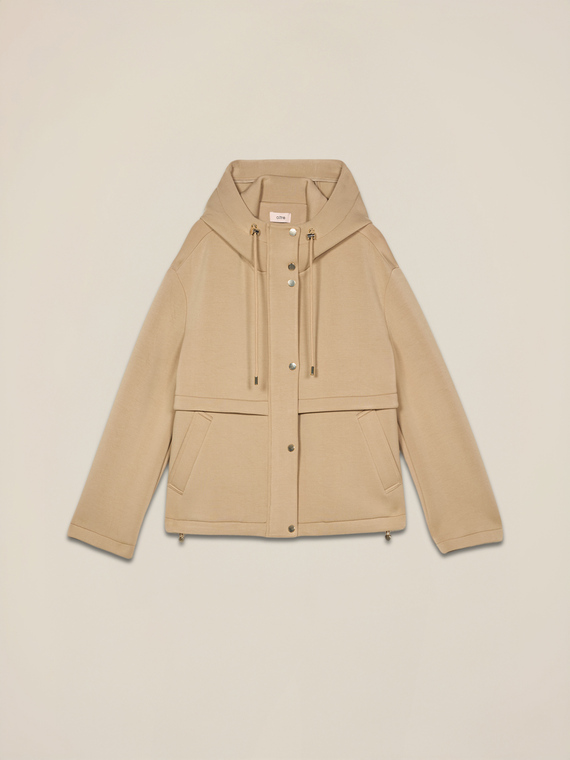 Hooded scuba jacket