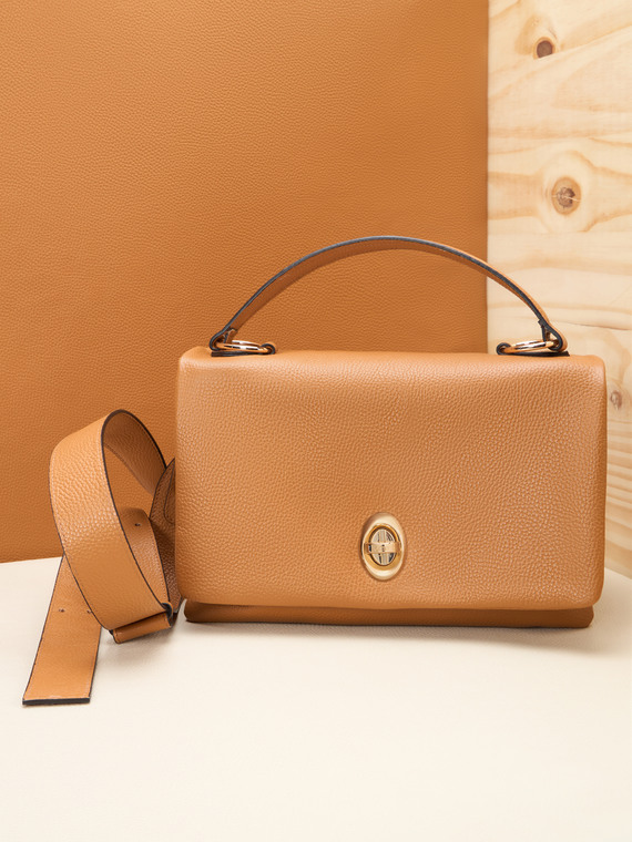 Genuine leather satchel bag