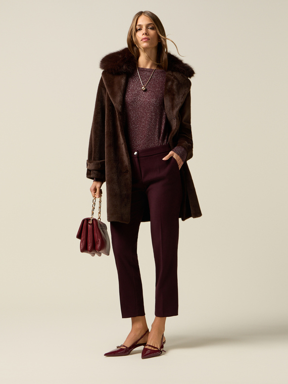 Pantaloni regular in fustagno