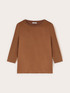 Basic two-material T-shirt image number 3