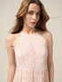 Cotton blend lace midi dress image number 2