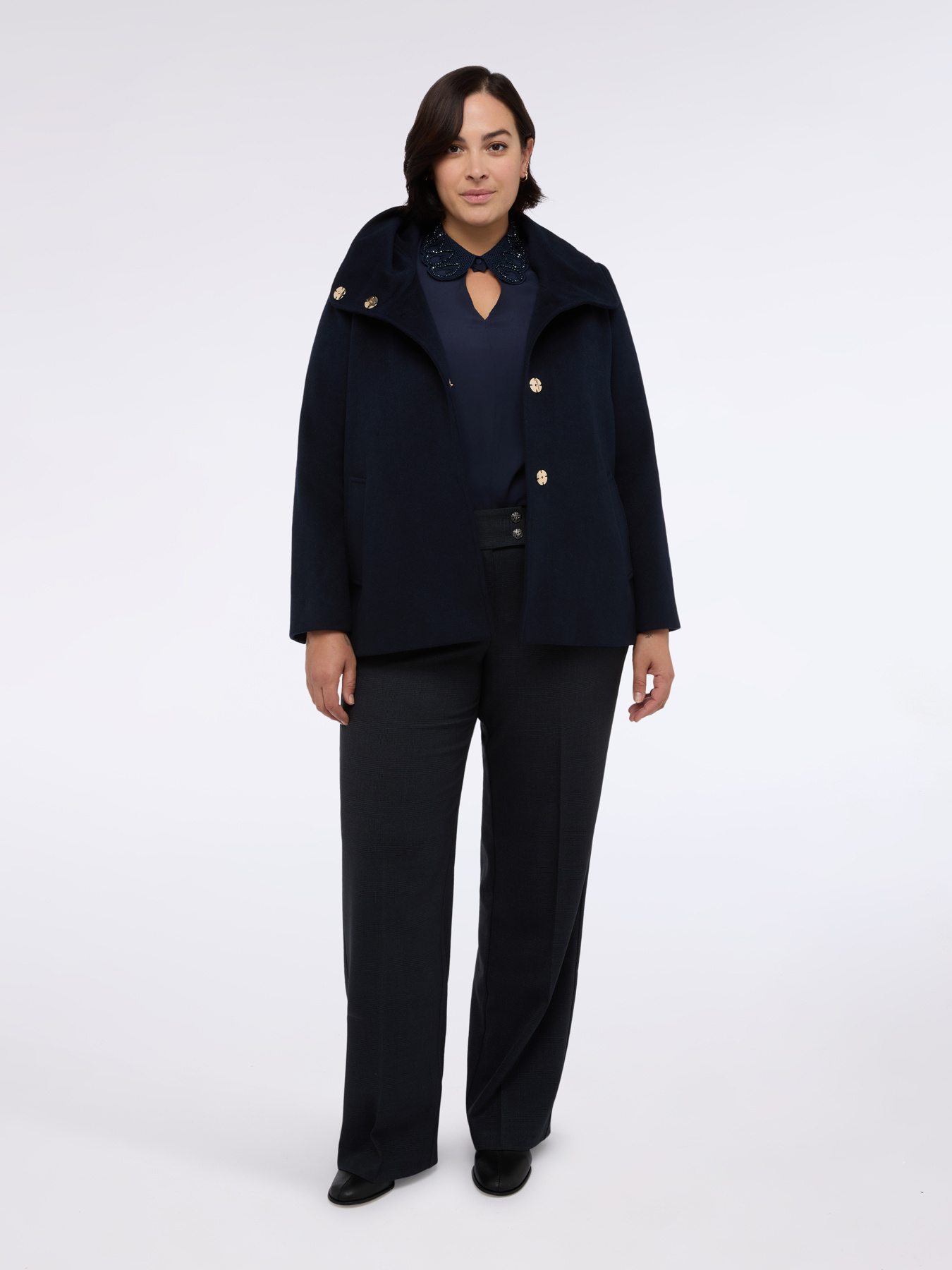 T-shirt bimatière avec col précieux image number 3