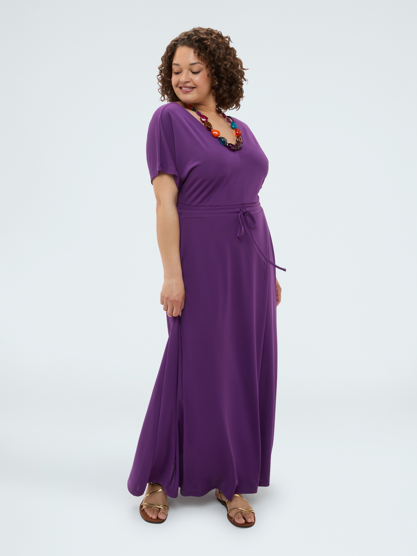 Vestito Pretty in jersey con coulisse in vita image number 4