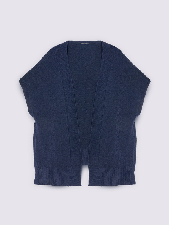 Mixi gilet in maglia fine maniche kimono