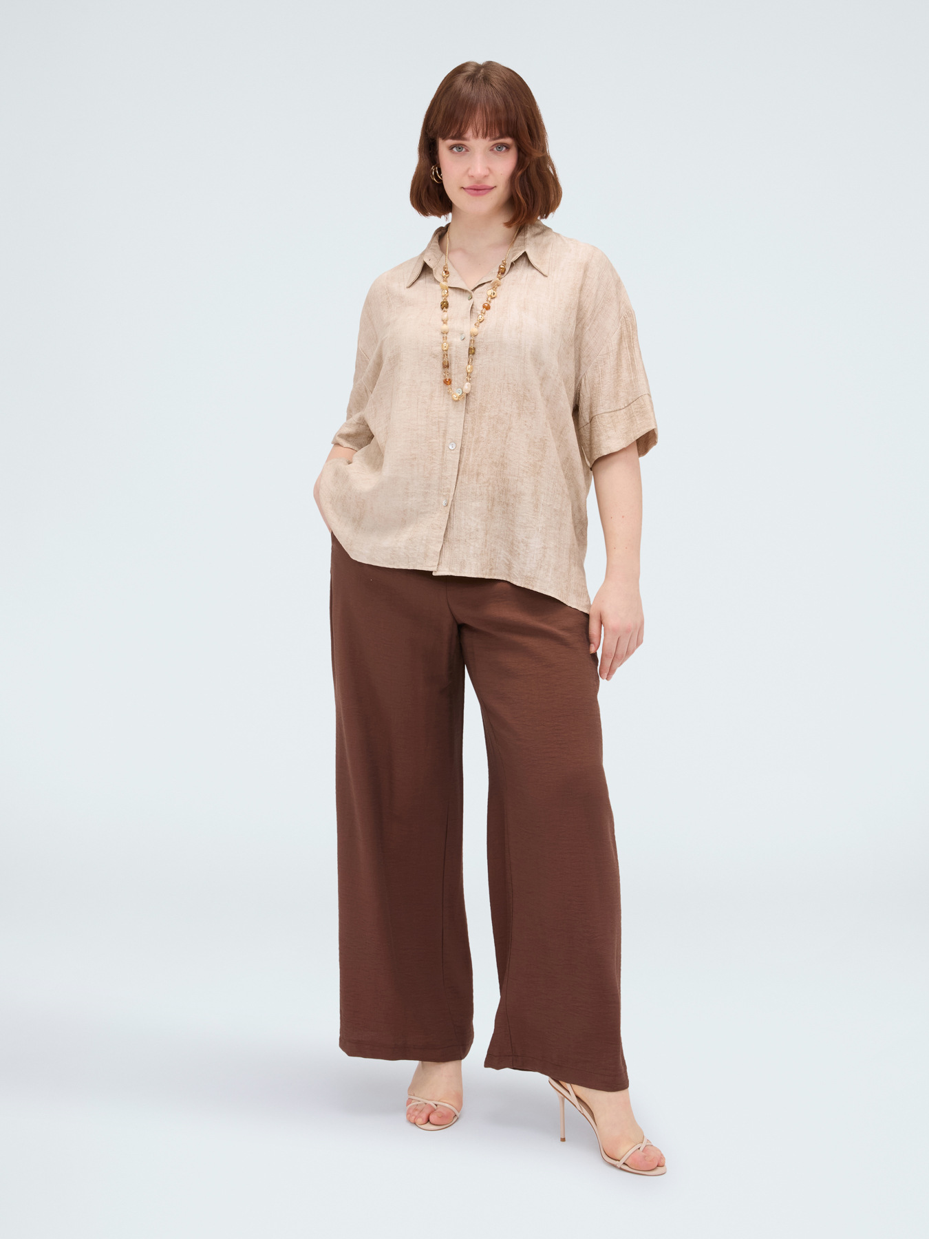 Wide Leg Hose aus Viskosemischung image number 2