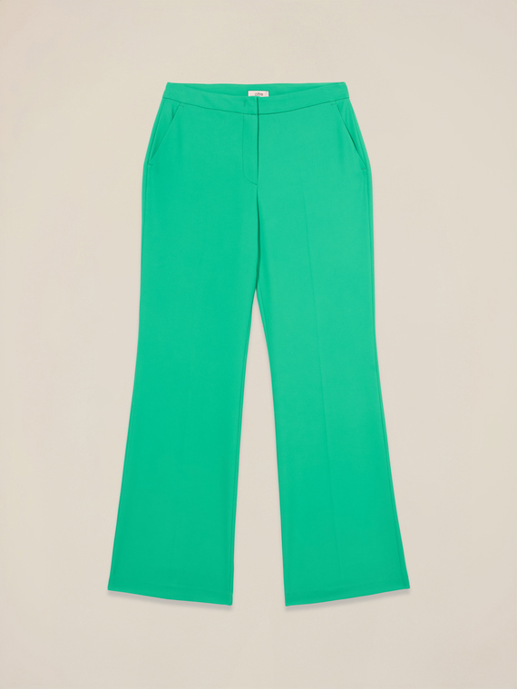 Wide leg pants in fluid fabric