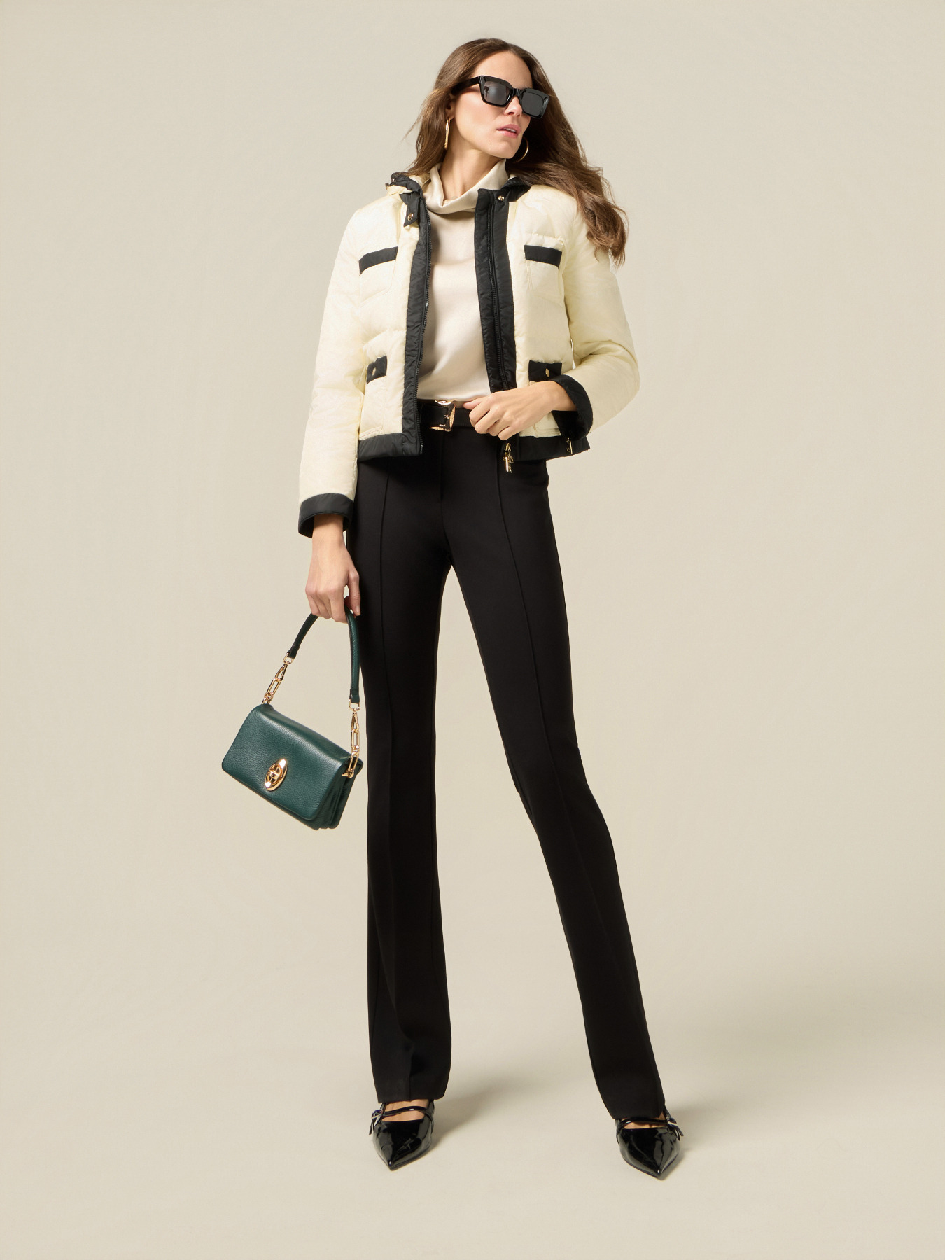 Pantaloni flare in punto milano image number 0