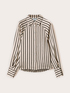Striped shirt with oversized sleeves image number 4