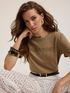 Boxy t-shirt with embroidered lettering image number 1