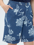 Bermuda aus Denim mit verwaschener Foliage-Print image number 2
