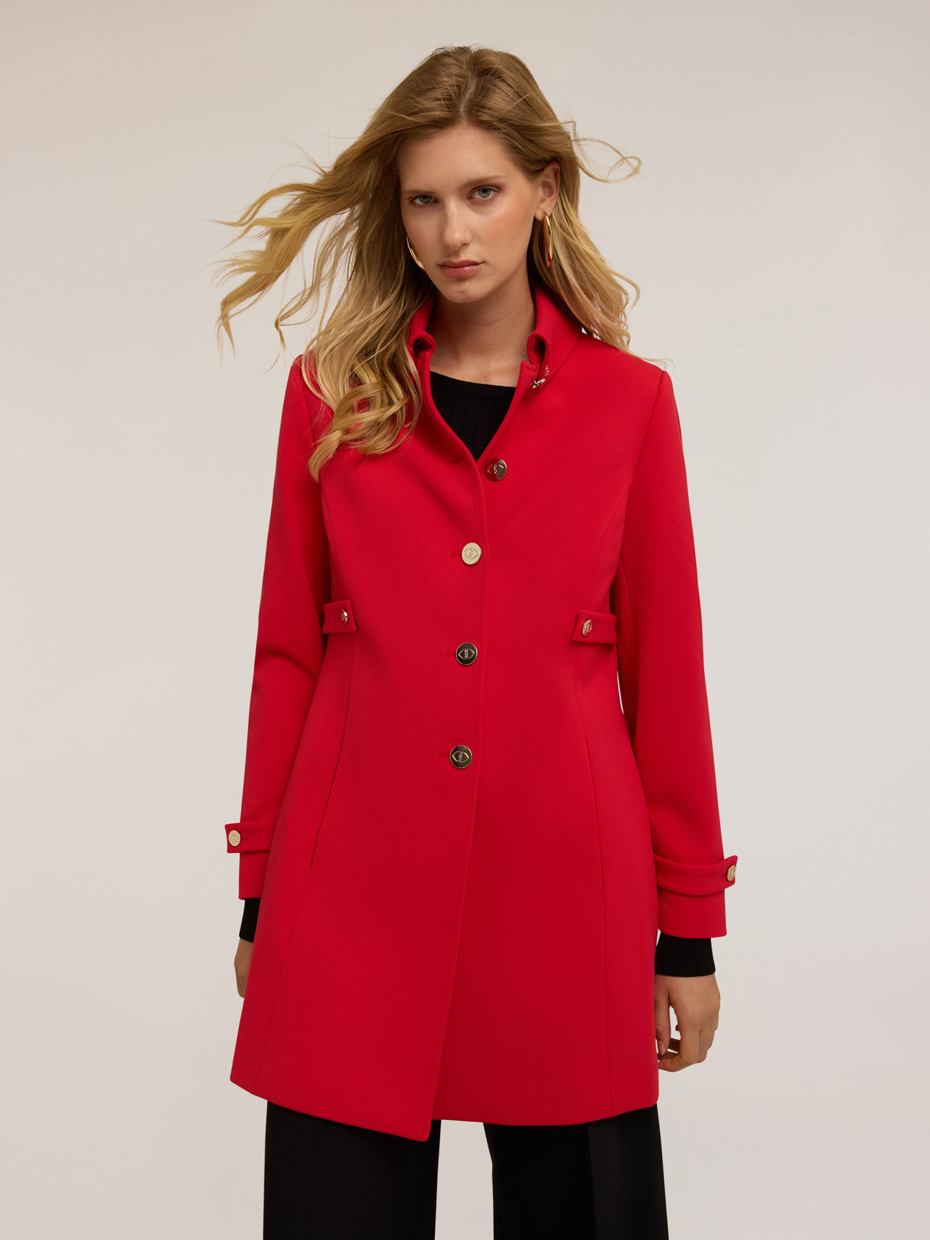 Single-breasted viscose blend coat image number 2