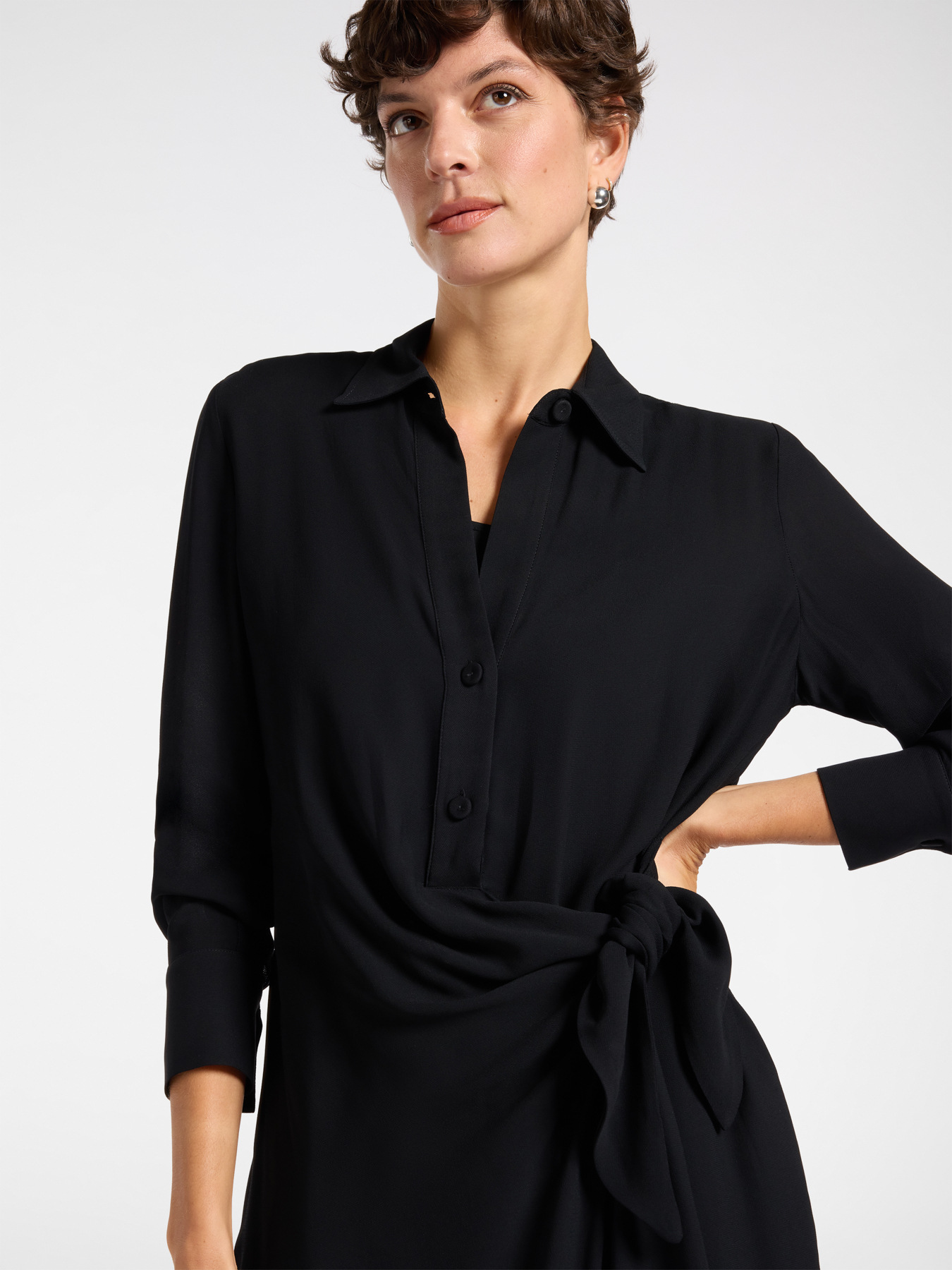 Robe portefeuille en georgette image number 3