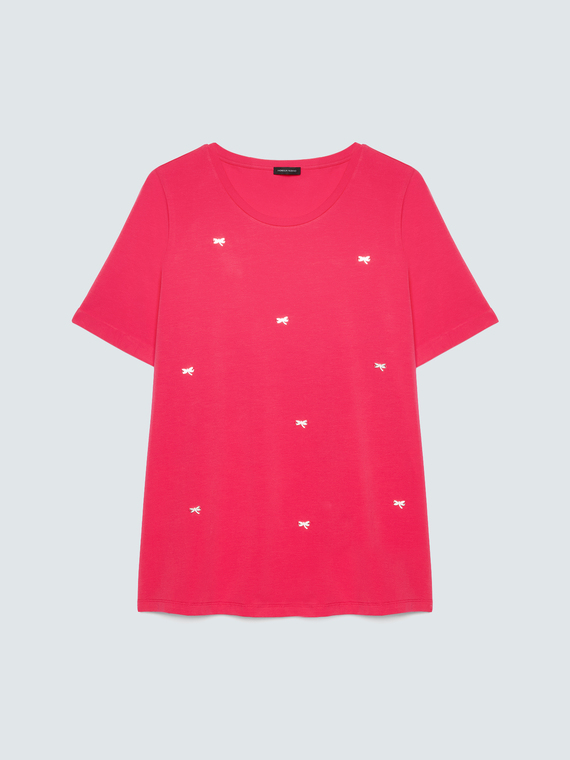 T-shirt en coton avec charm libellule